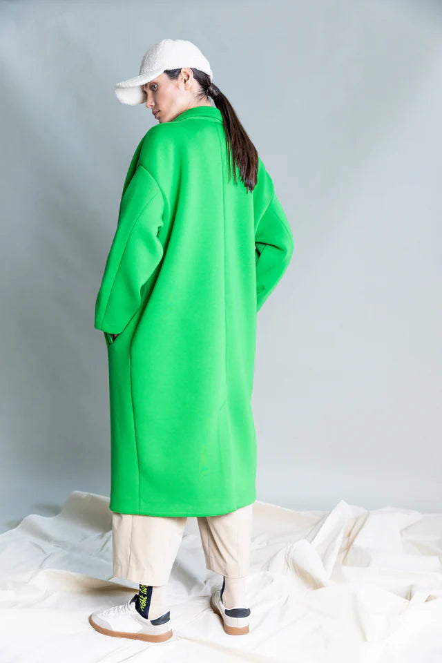 PSOPHIA GREEN NEOPRENE COAT