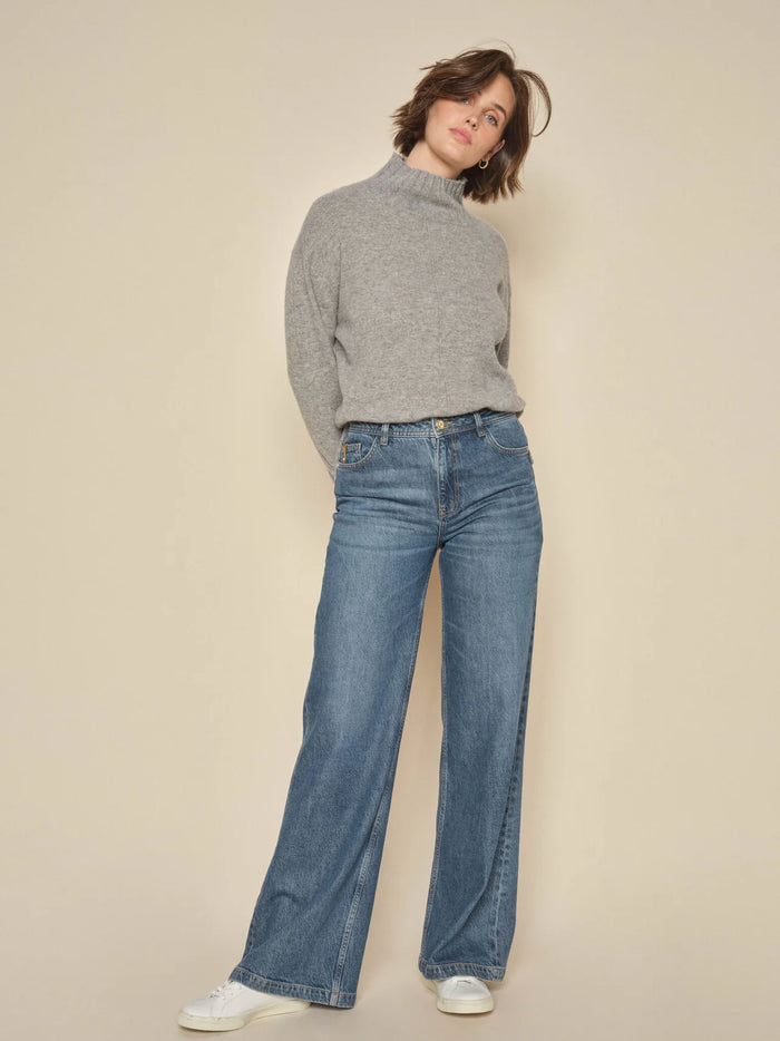 MOS MOSH DARA BLUE WIDE LEG JEANS