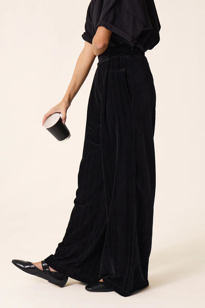 DES PETITS HAUTS WIDE LEG VELVET ZOFIA TROUSER