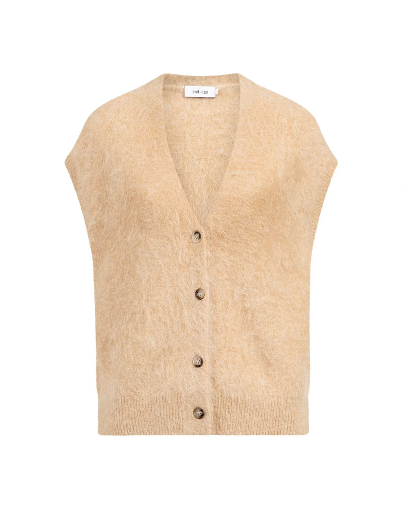 KNIT-TED SAND CONSTANZE CARDIGAN