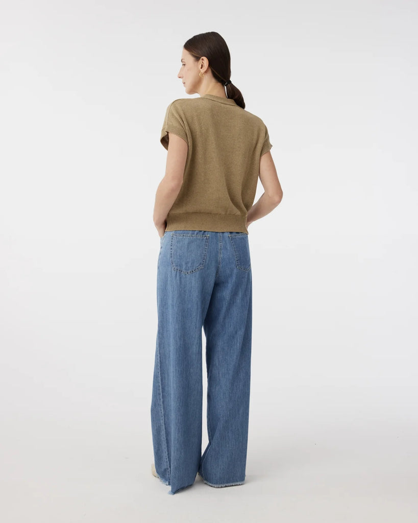 KNIT-TED KHAKI YUNI CARDIGAN