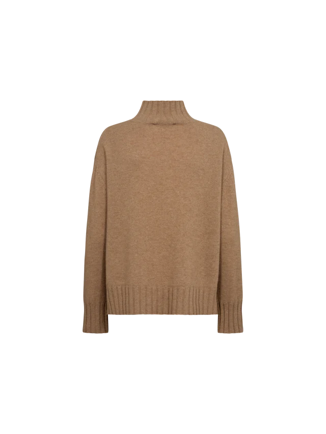 MOS MOSH CAMEL HIGH NECK AIMA KNIT