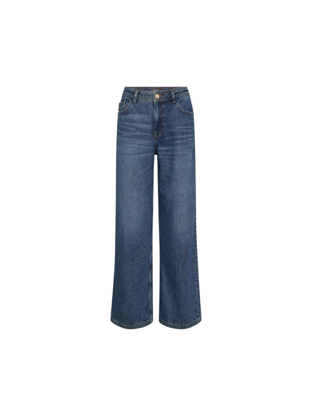 MOS MOSH DARA BLUE WIDE LEG JEANS