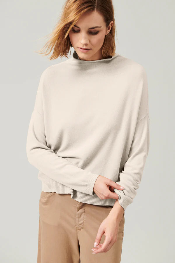 TRANSIT STONE FINE OVERSIZED LOOK SWEATER