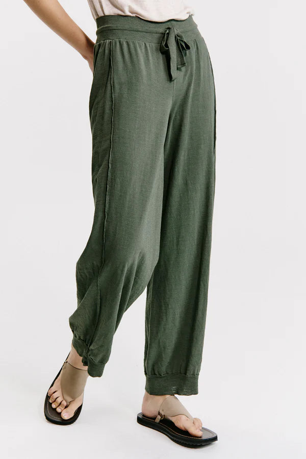 TRANSIT GREEN KNIT LOUNGE PANTS Z404