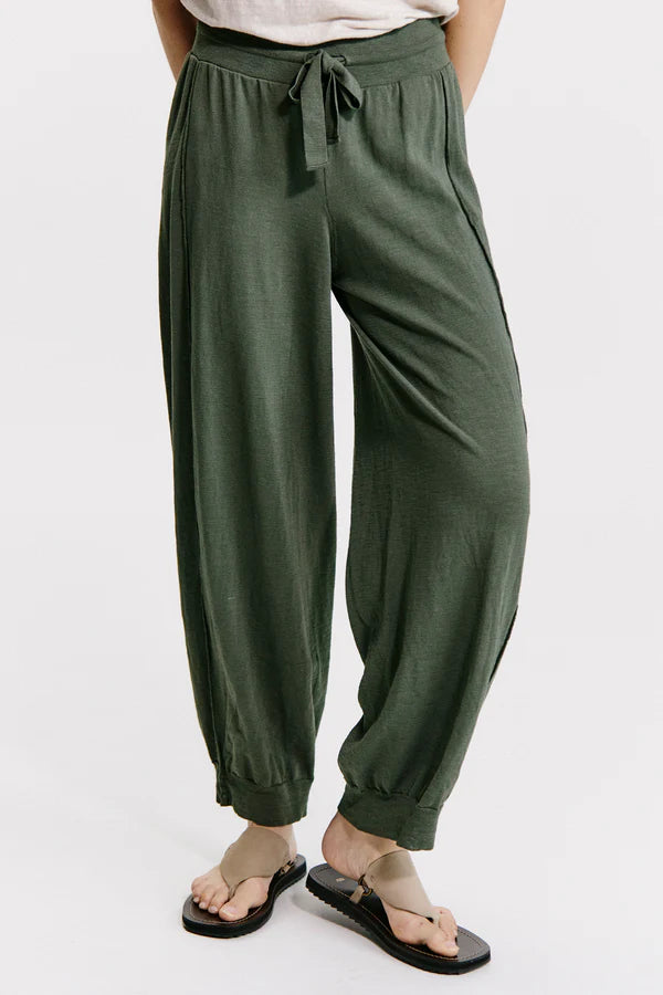 TRANSIT GREEN KNIT LOUNGE PANTS Z404