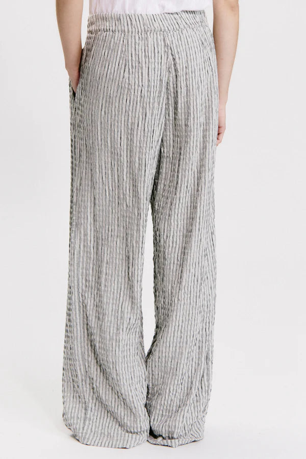 TRANSIT SOFT GREY STRIPE PALAZZO PANTS A101