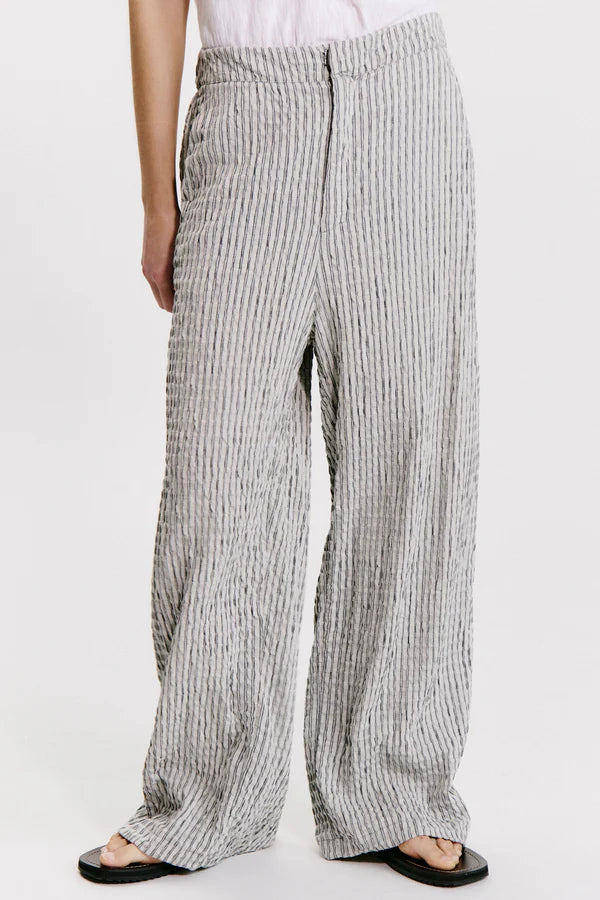 TRANSIT SOFT GREY STRIPE PALAZZO PANTS A101