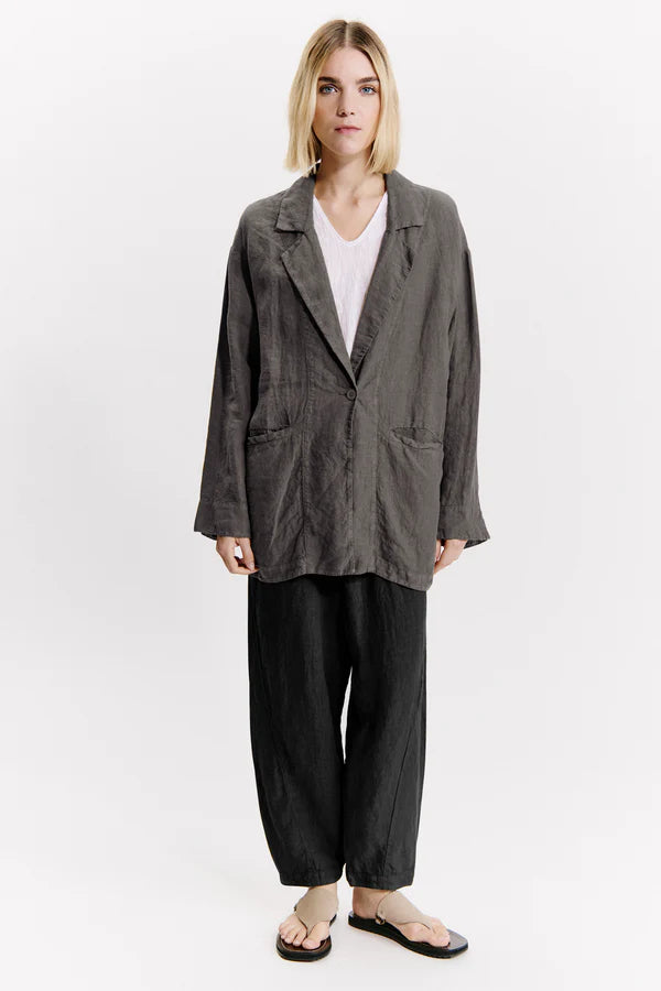 TRANSIT SLATE LINEN BLAZER D130