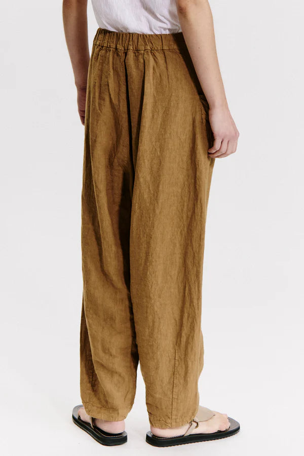 TRANSIT MUSTARD LINEN PANT. D131