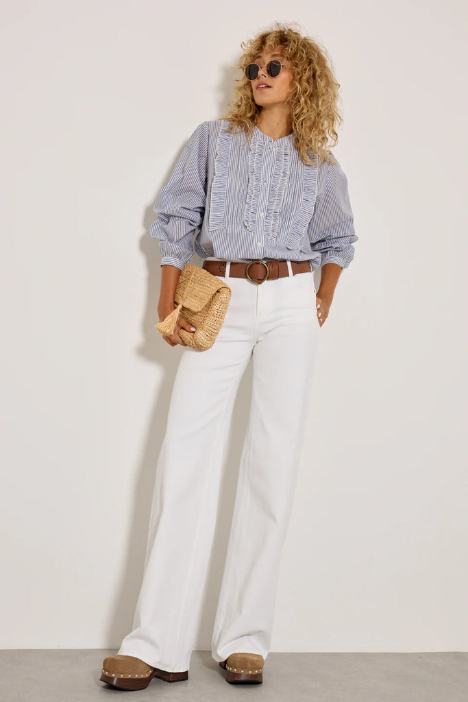 FIVE WHITE WIDE LEG JOAN JEANS