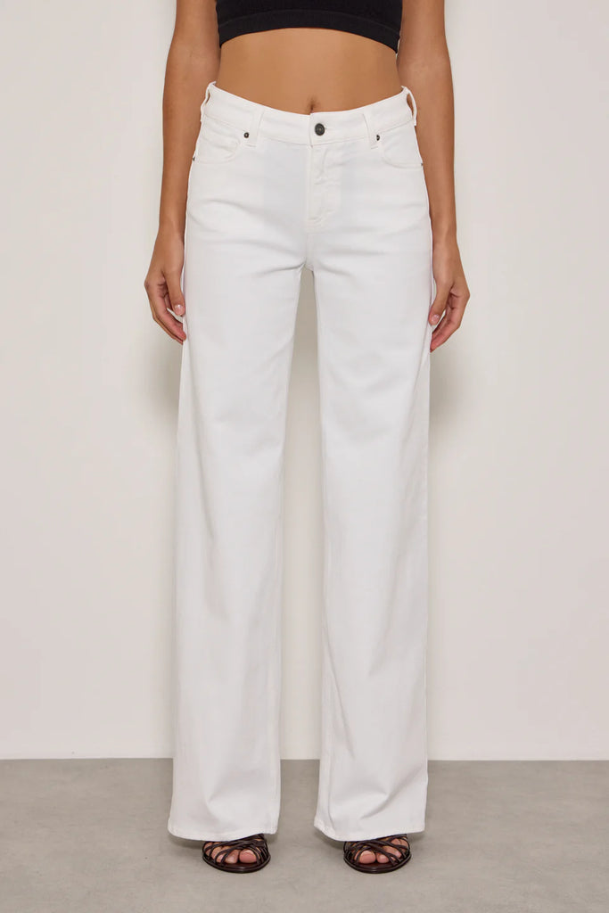 FIVE WHITE WIDE LEG JOAN JEANS