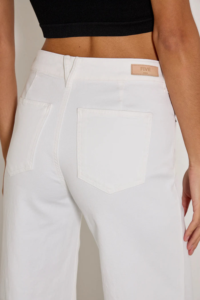 FIVE WHITE WIDE LEG JOAN JEANS