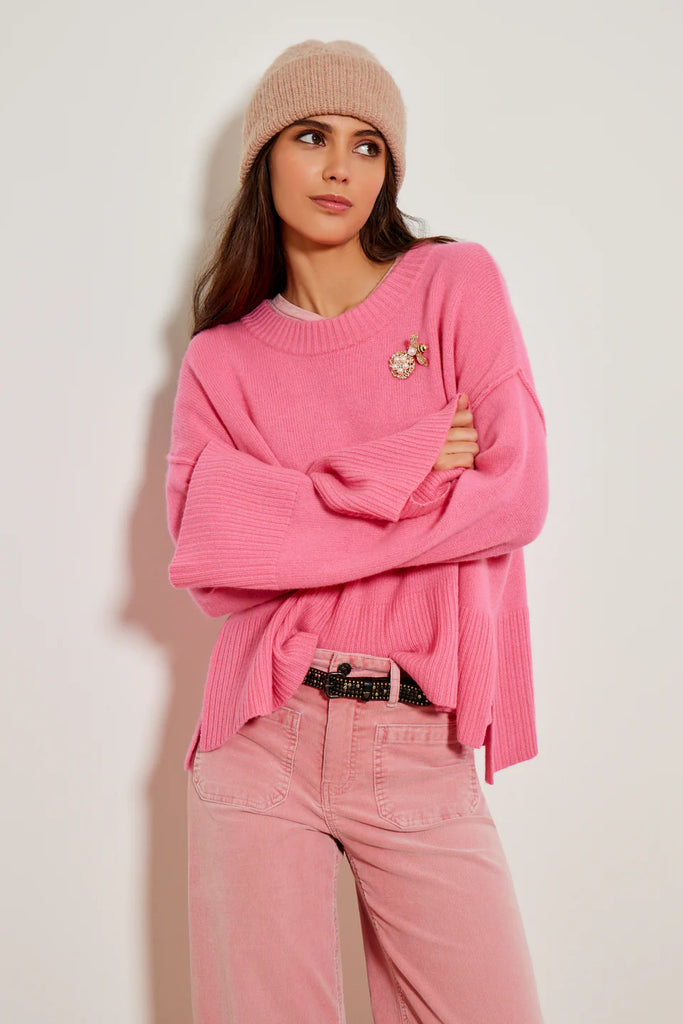 FIVE JEANS PINK WOOL SWEATER