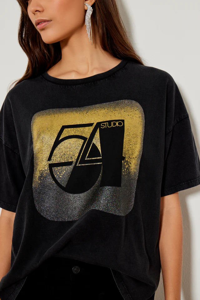 FIVE JEANS STUDIO 54 CHARCOAL TEE