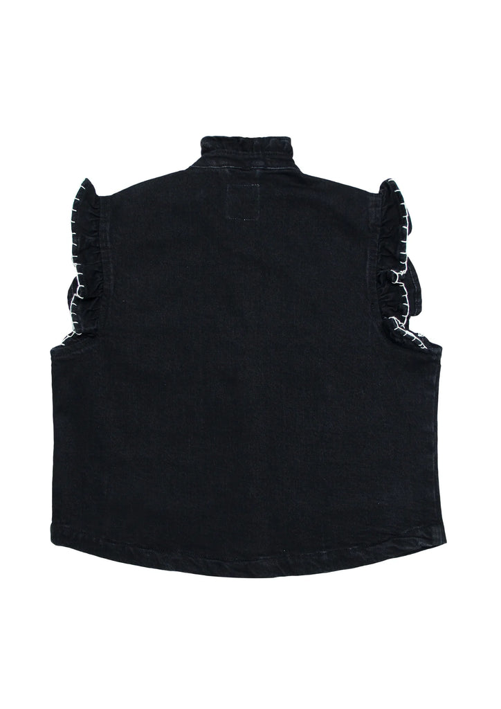 SEVENTY AND MOCHI VINTAGE BLACK PABLO WAISTCOAT