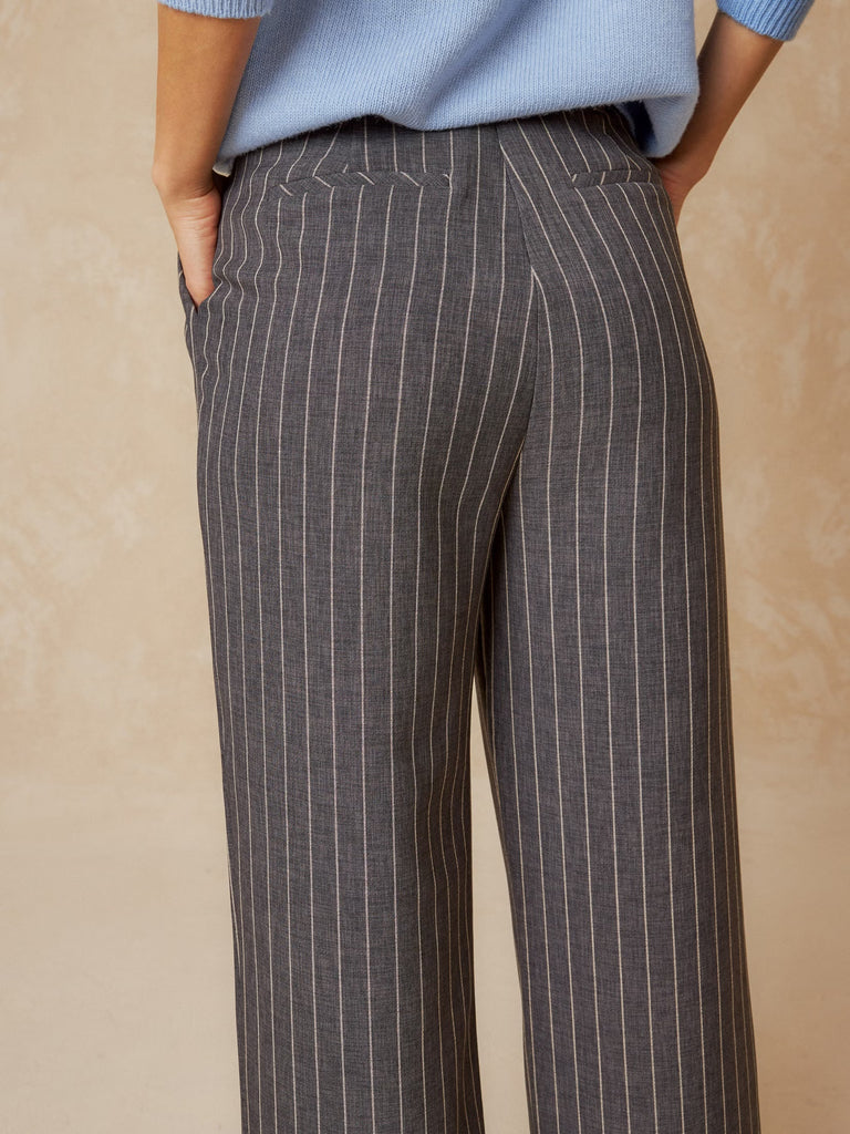 INDI AND COLD GREY PINSTRIPE TROUSER