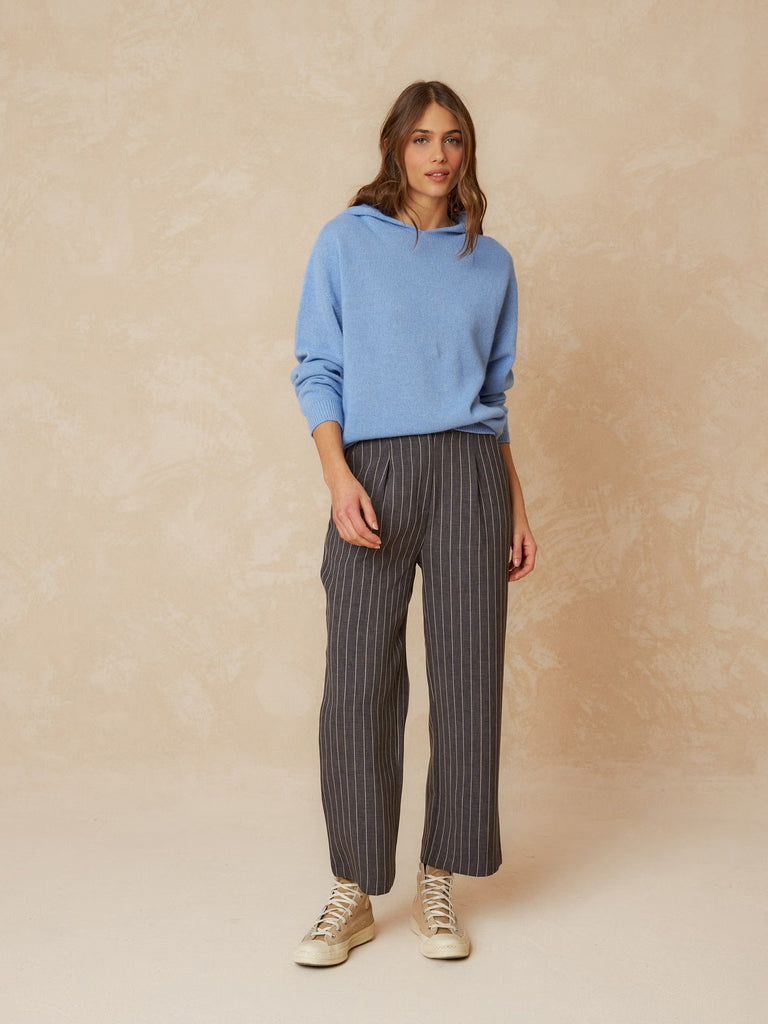 INDI AND COLD GREY PINSTRIPE TROUSER