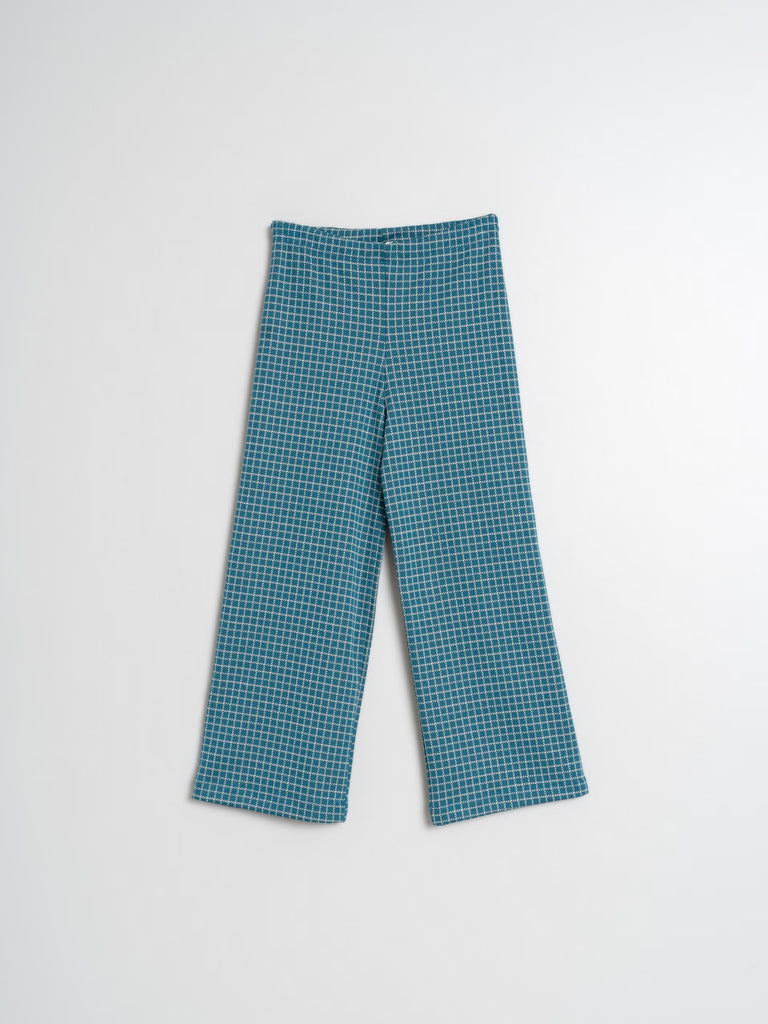 INDI AND COLD TEAL CHECK JAMES PULL ON TROUSER