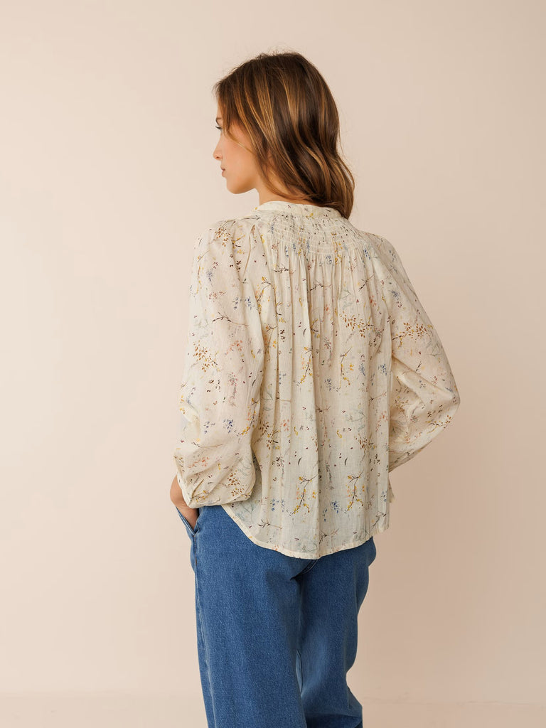 INDI AND COLD FLORAL RAGLAN SLEEVE BLOUSE