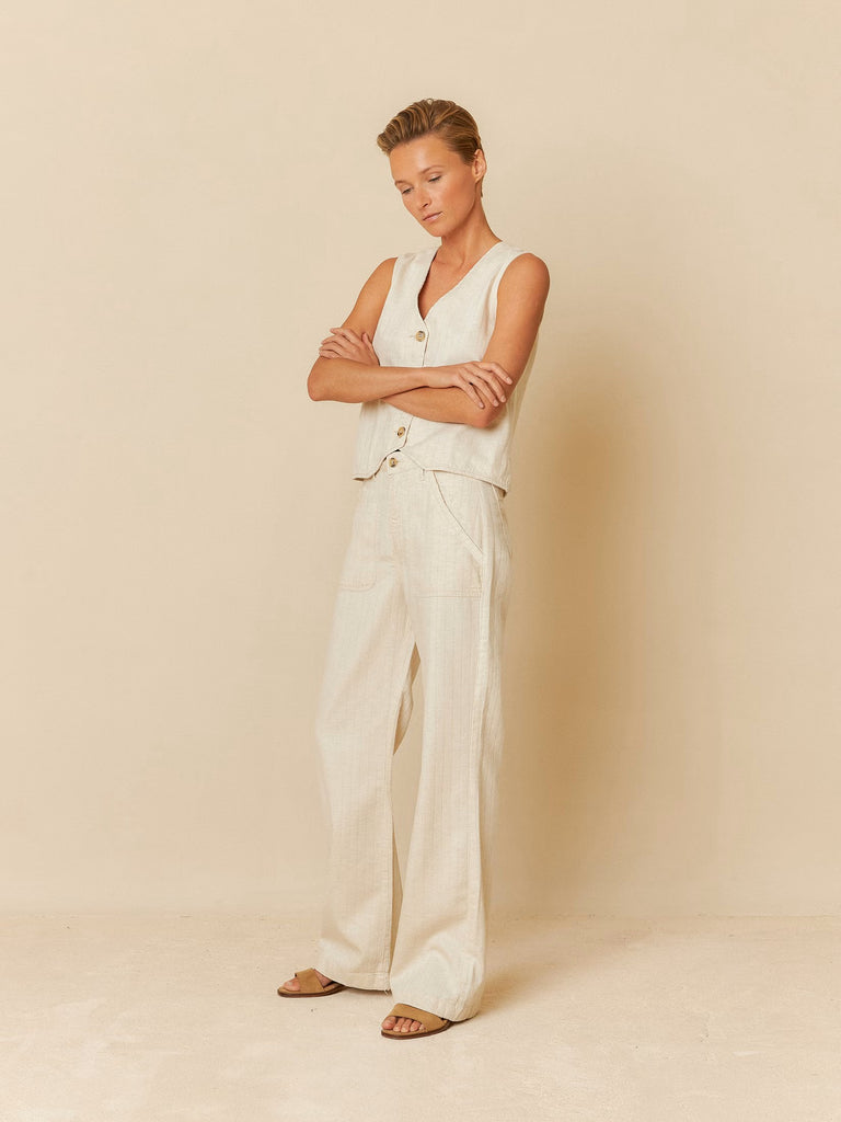 INDI AND COLD PINSTRIPE TWILL TROUSER