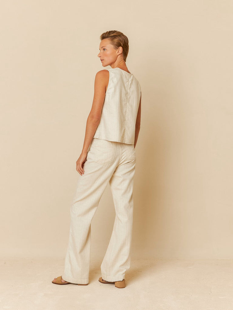 INDI AND COLD PINSTRIPE TWILL TROUSER