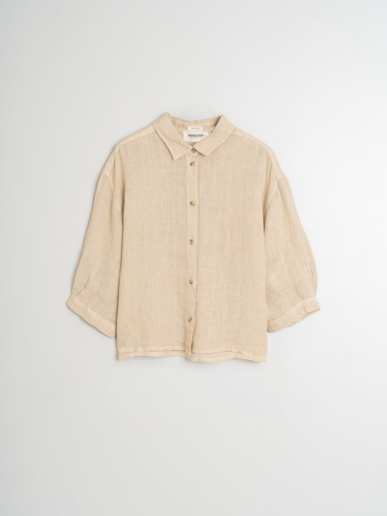 INDI AND COLD SAND LINEN SHIRT