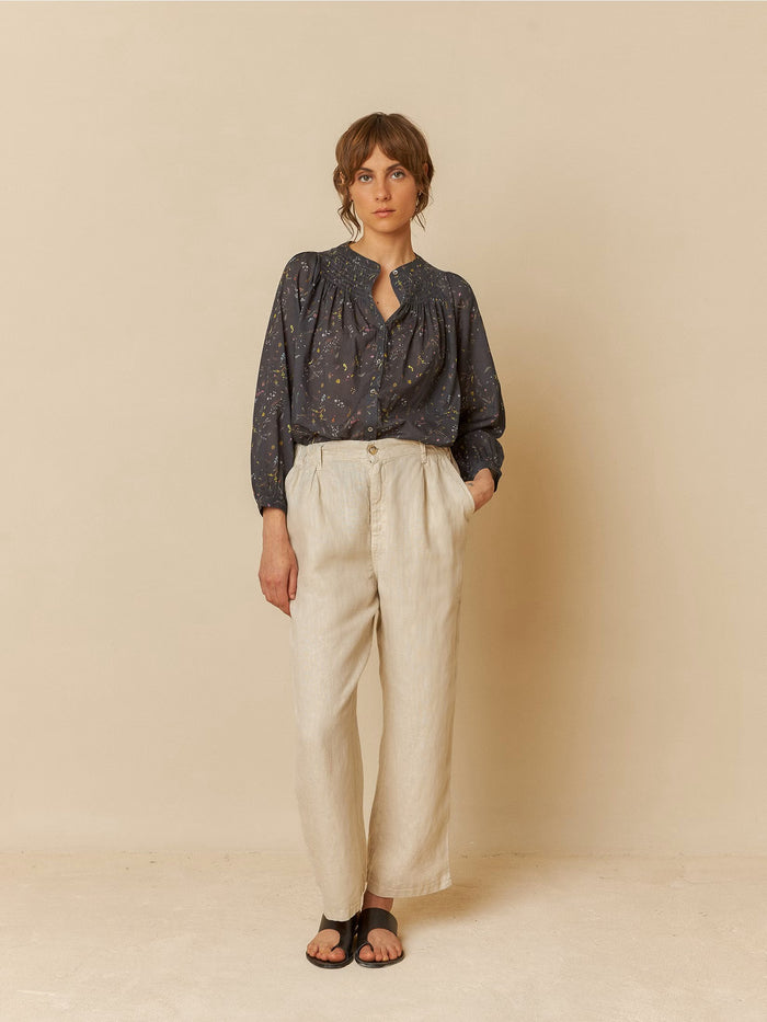 INDI AND COLD NATURAL  LINEN TROUSER