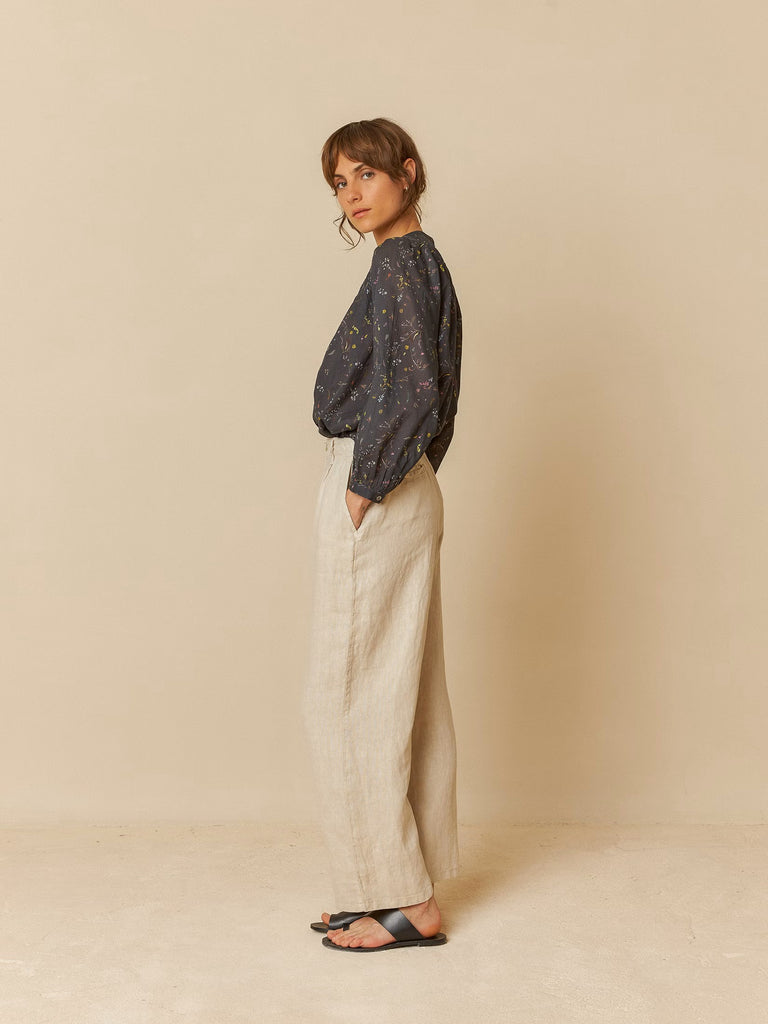 INDI AND COLD NATURAL  LINEN TROUSER