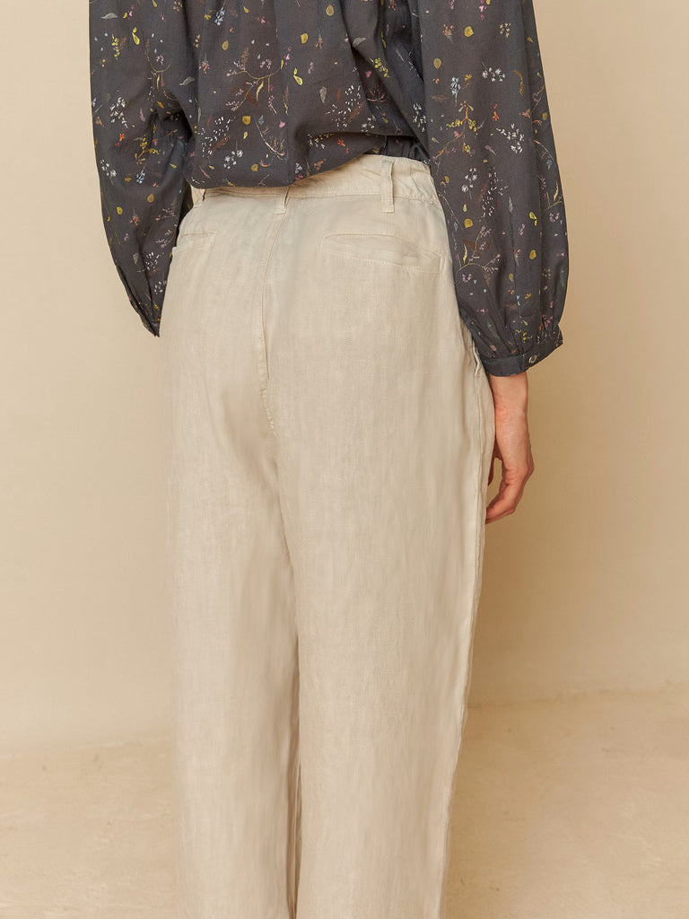 INDI AND COLD NATURAL  LINEN TROUSER