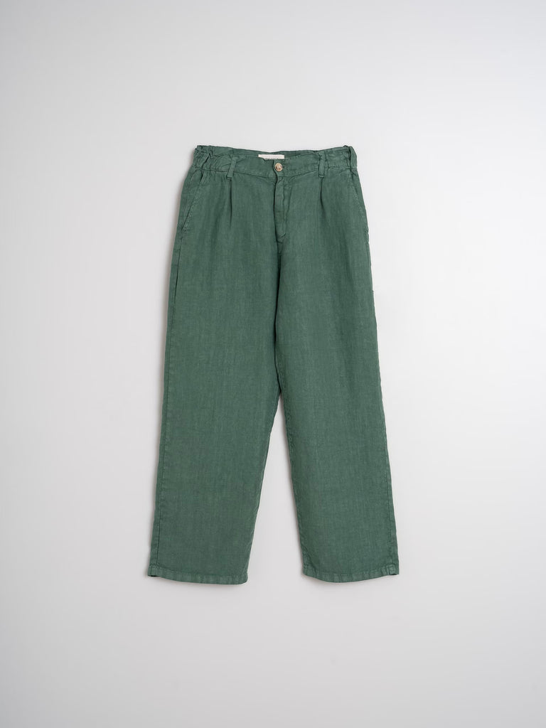 INDI AND COLD GREEN LINEN TROUSER