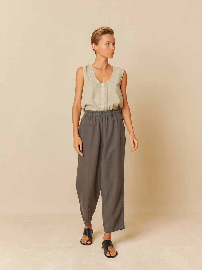 INDI AND COLD GREY ELASTIC WAIST TROUSER