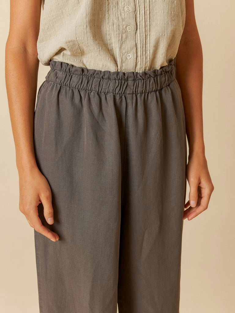 INDI AND COLD GREY ELASTIC WAIST TROUSER