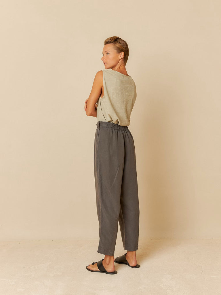 INDI AND COLD GREY ELASTIC WAIST TROUSER